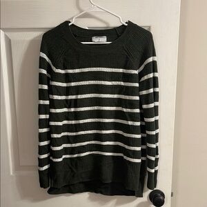 Striped Green and White Sweater